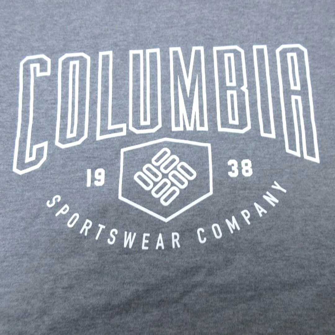 Columbia(コロンビア)のXL★古着 コロンビア COLUMBIA Columbia 長袖 スウェット メンズ ビッグロゴ 大きいサイズ クルーネック グレー 霜降り 23nov06 中古 スエット トレーナー トップス メンズのトップス(パーカー)の商品写真