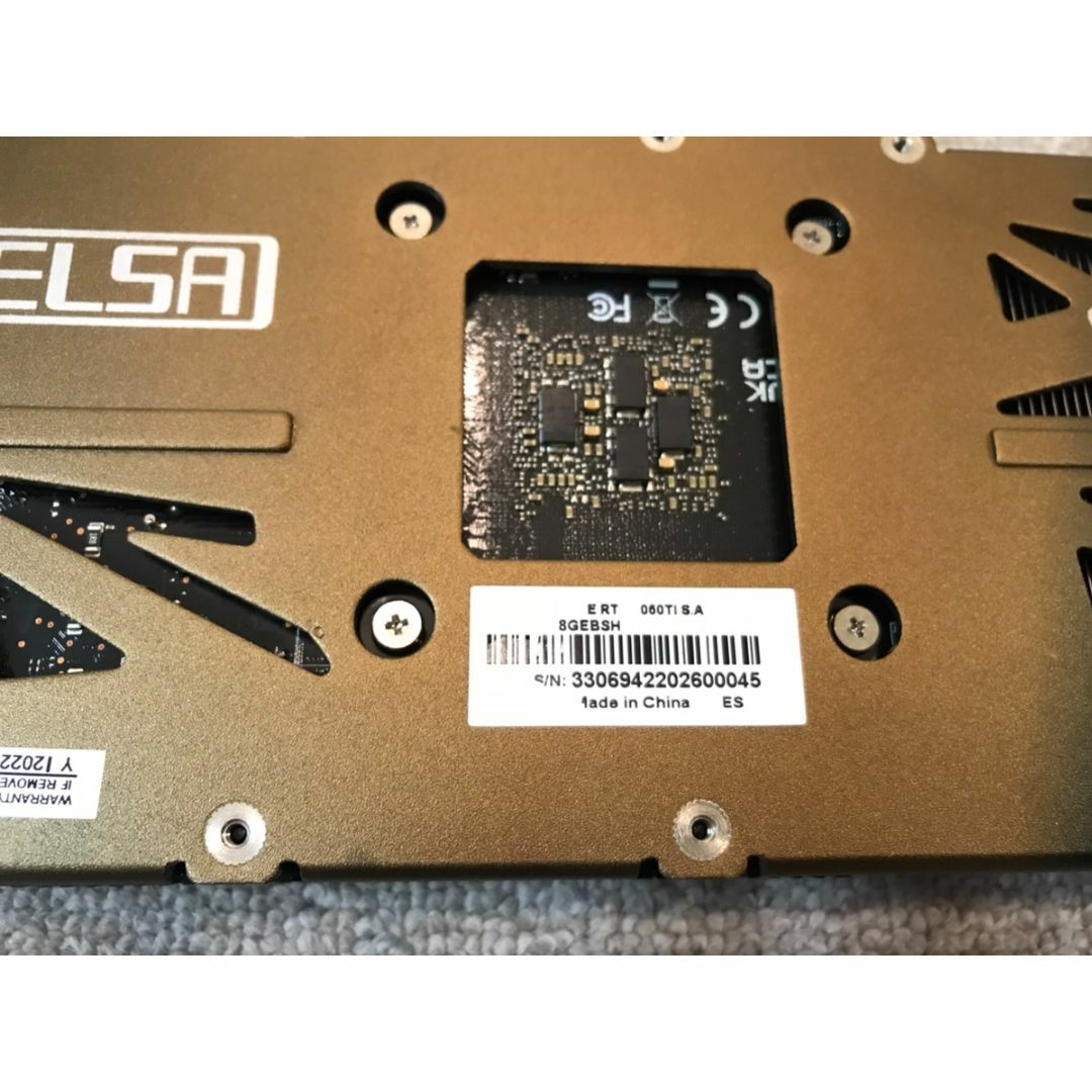 ELSA GeForce RTX 3060 Ti S.A.C LHR グラボ スマホ/家電/カメラのPC/タブレット(PC周辺機器)の商品写真