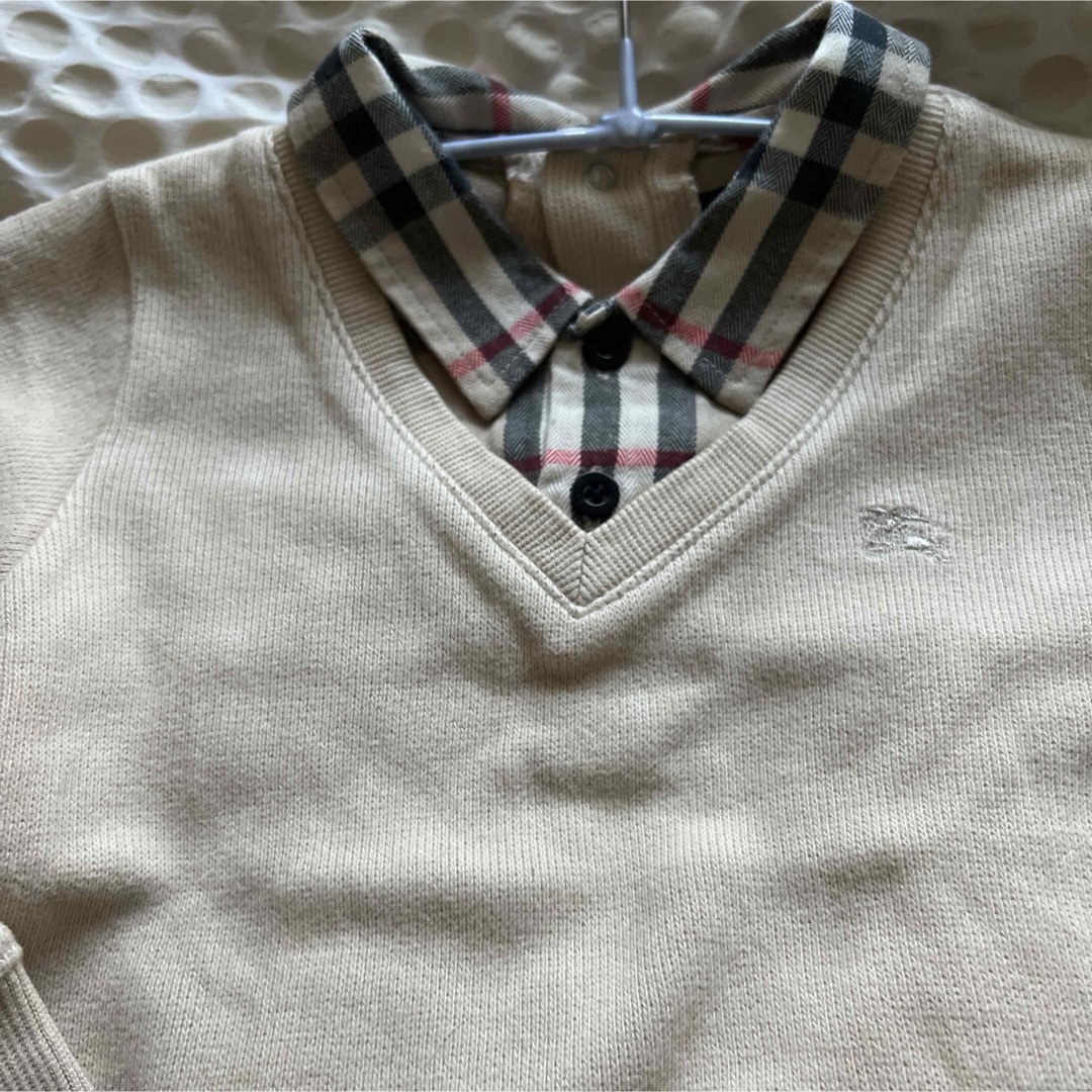 BURBERRY(バーバリー)のバーバリーベージュ綿ニット90サイズ キッズ/ベビー/マタニティのキッズ服男の子用(90cm~)(ニット)の商品写真