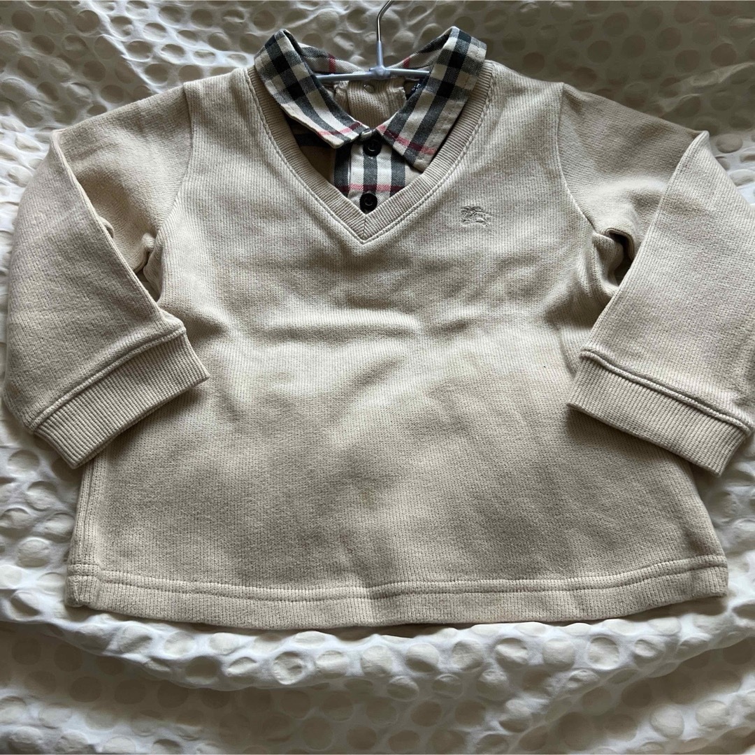 BURBERRY(バーバリー)のバーバリーベージュ綿ニット90サイズ キッズ/ベビー/マタニティのキッズ服男の子用(90cm~)(ニット)の商品写真