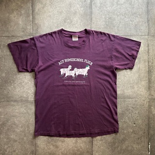 オニータ(ONEITA)の90s オニータ tシャツ パープル/紫 XL アニマル/羊(Tシャツ/カットソー(半袖/袖なし))
