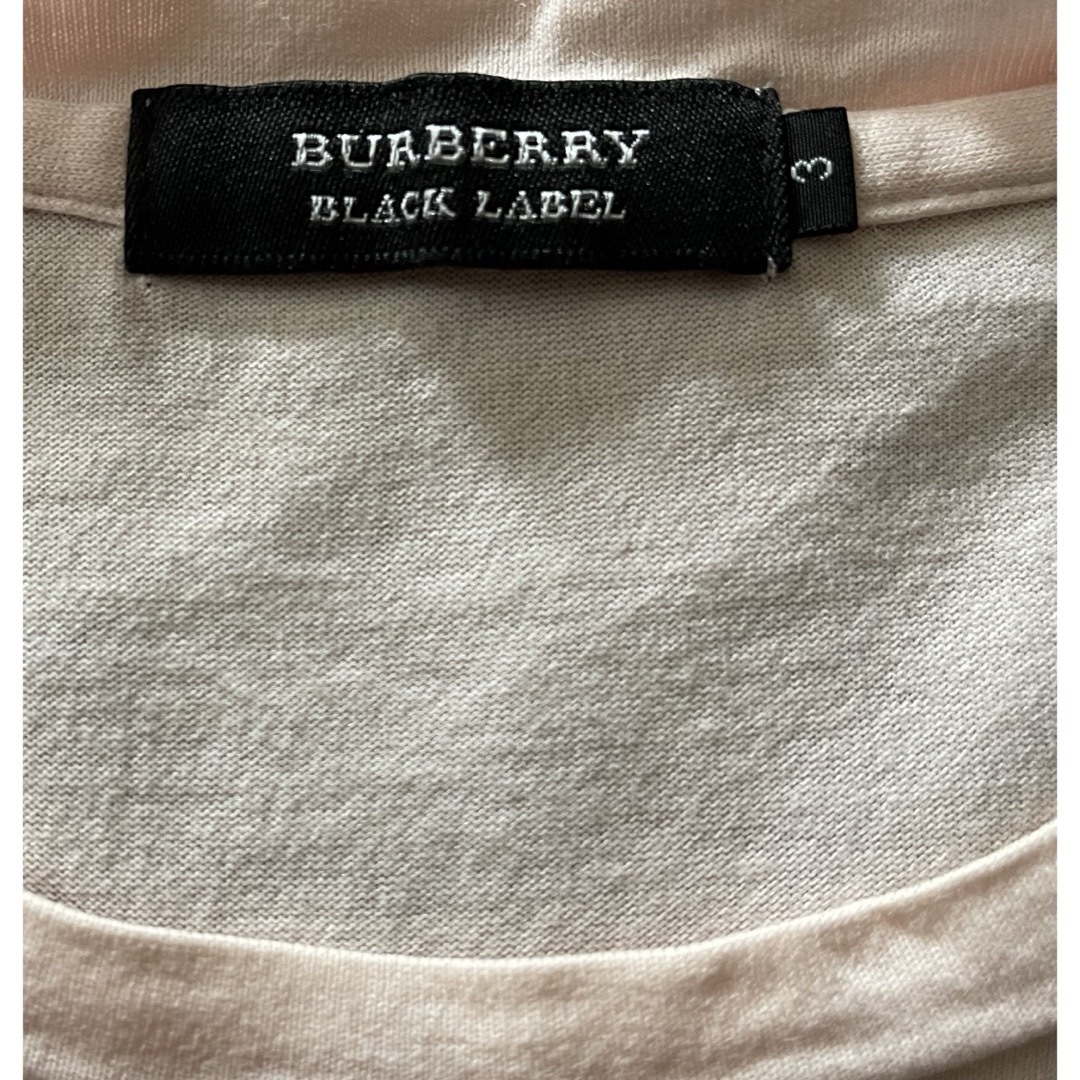 BURBERRY BLACK LABEL(バーバリーブラックレーベル)の【バーバリーブラックレーベル】薄いピンク色とグレーsize3 メンズのトップス(Tシャツ/カットソー(半袖/袖なし))の商品写真