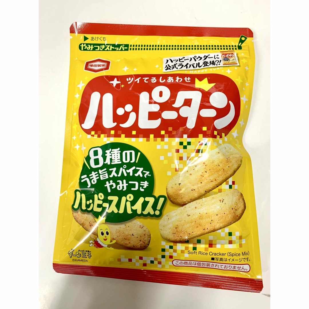 亀田製菓(カメダセイカ)のハッピーターン スパイス 73g 3袋 亀田製菓 おせんべい あられ おつまみ 食品/飲料/酒の食品(菓子/デザート)の商品写真