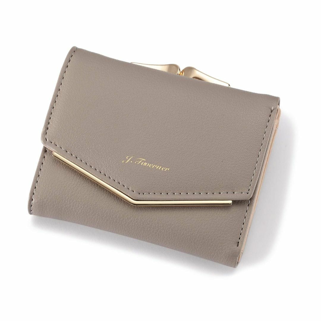 【色: グレー】[J. Taverner] レディース 財布 がま口 三つ折り  レディースのバッグ(その他)の商品写真