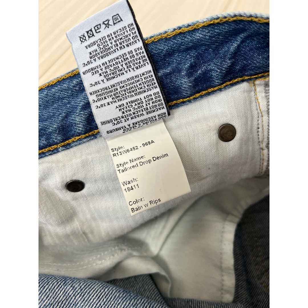 R13(アールサーティーン)のR13 Tailored Drop Denim レディースのパンツ(デニム/ジーンズ)の商品写真