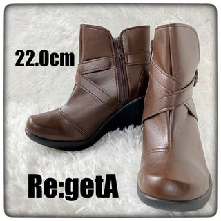 リゲッタ(Re:getA)のRe:getA リゲッタ ショートブーツ サイドジップ ウエッジブーツ(ブーティ)