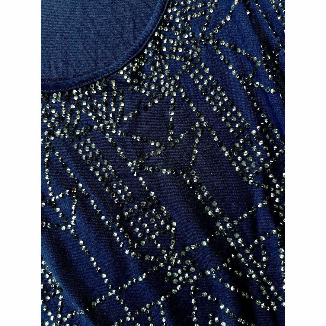 GRACE CONTINENTAL(グレースコンチネンタル)のダイヤグラム グレースコンチネンタル シルクブレンド ビジュー付 カットソー レディースのトップス(Tシャツ(半袖/袖なし))の商品写真
