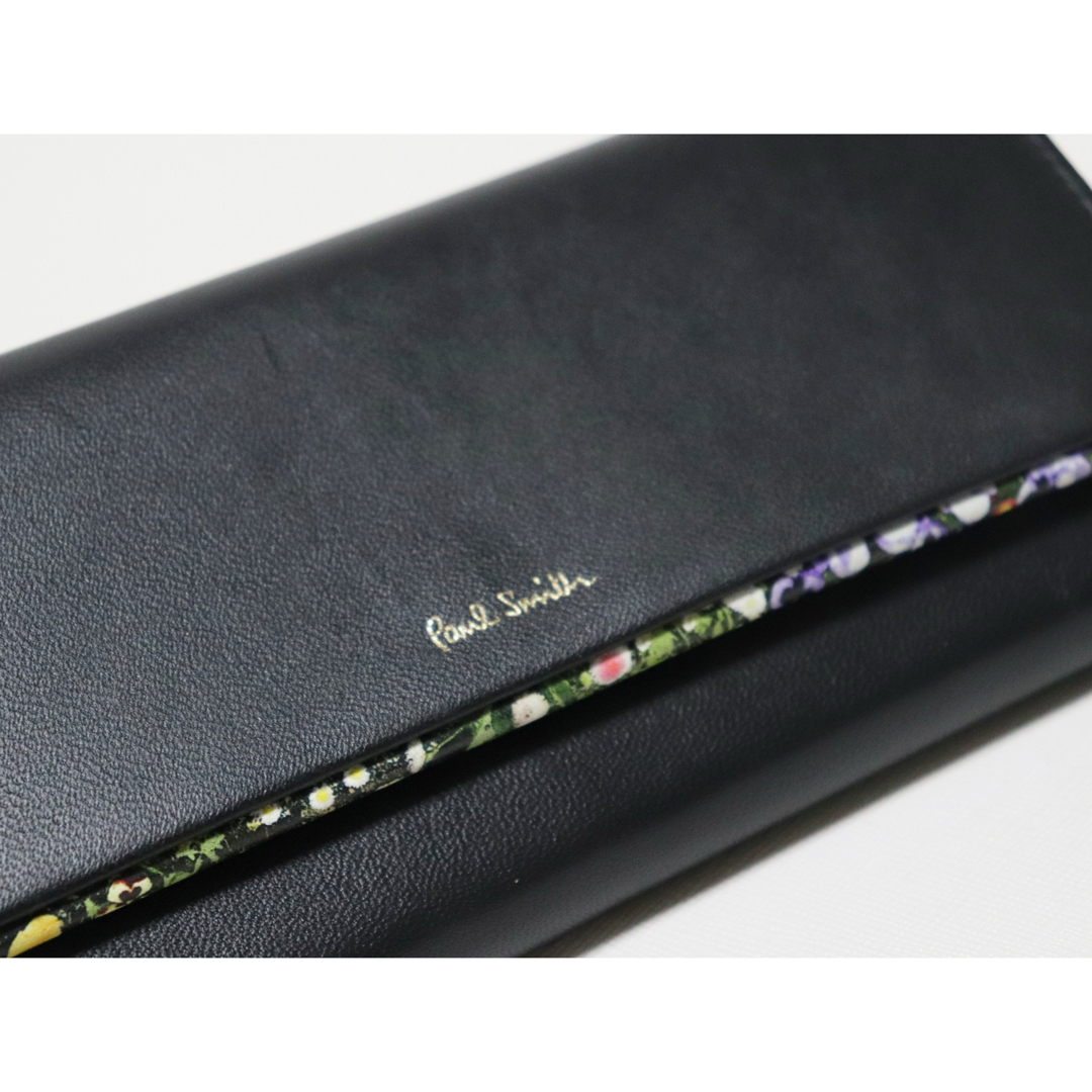Paul Smith(ポールスミス)の《ポールスミス》箱付新品 ポケット多数 花柄 レザーかぶせ式長財布 ウォレット レディースのファッション小物(財布)の商品写真