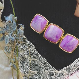 ♡vintage purple marble Valetta♡(バレッタ/ヘアクリップ)