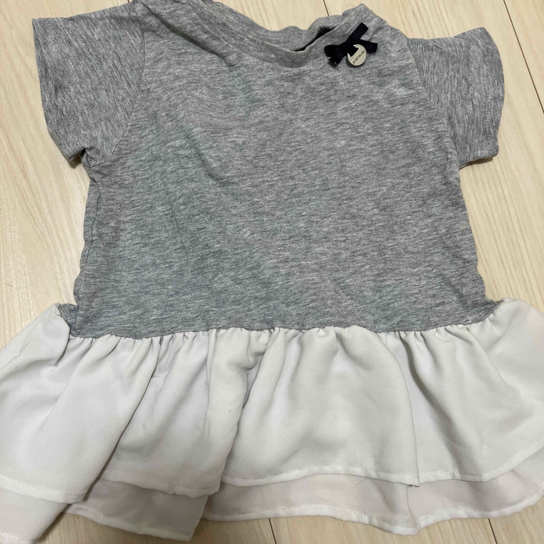 petit main100センチ　トップス　2枚セット キッズ/ベビー/マタニティのキッズ服女の子用(90cm~)(Tシャツ/カットソー)の商品写真