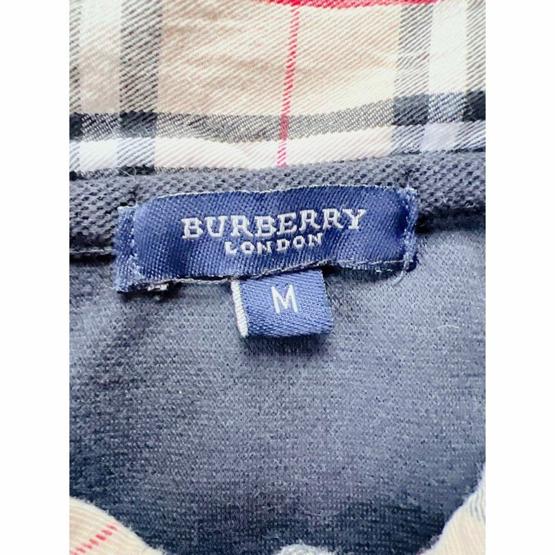 BURBERRY(バーバリー)のバーバリー BURBERRY ノバチェック襟 袖スリット ポロシャツ ブラック レディースのトップス(ポロシャツ)の商品写真