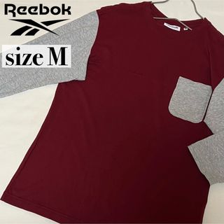 リーボック(Reebok)のReebok リーボック ロンT Tシャツ カットソー 七分丈 バイカラー(Tシャツ/カットソー(七分/長袖))