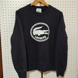 ラコステ(LACOSTE)のLACOSTE ユニセックス 3Dロゴ　デカロゴ　刺繍ロゴスウェットシャツ 古着(スウェット)