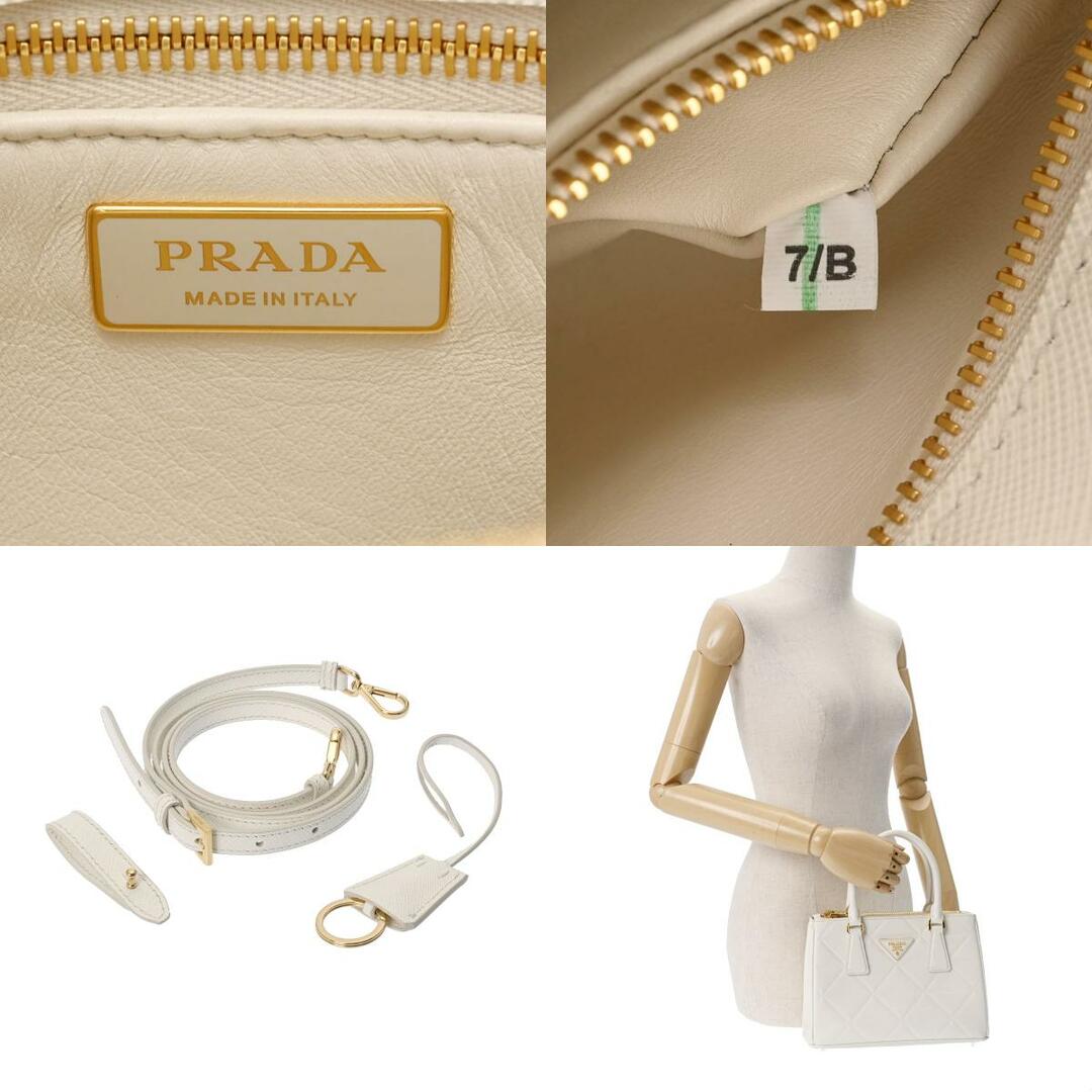 PRADA - プラダ ガレリア スモール 2WAYバッグ 白の通販 by 銀蔵 PRADA - プラダ ガレリア スモール 2WAYバッグ 白の通販 by 銀蔵