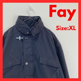 フェイ(FAY)の【美品】古着　Fay Mー65タイプ　ジャケット　メンズ　ネイビー　XL(ミリタリージャケット)