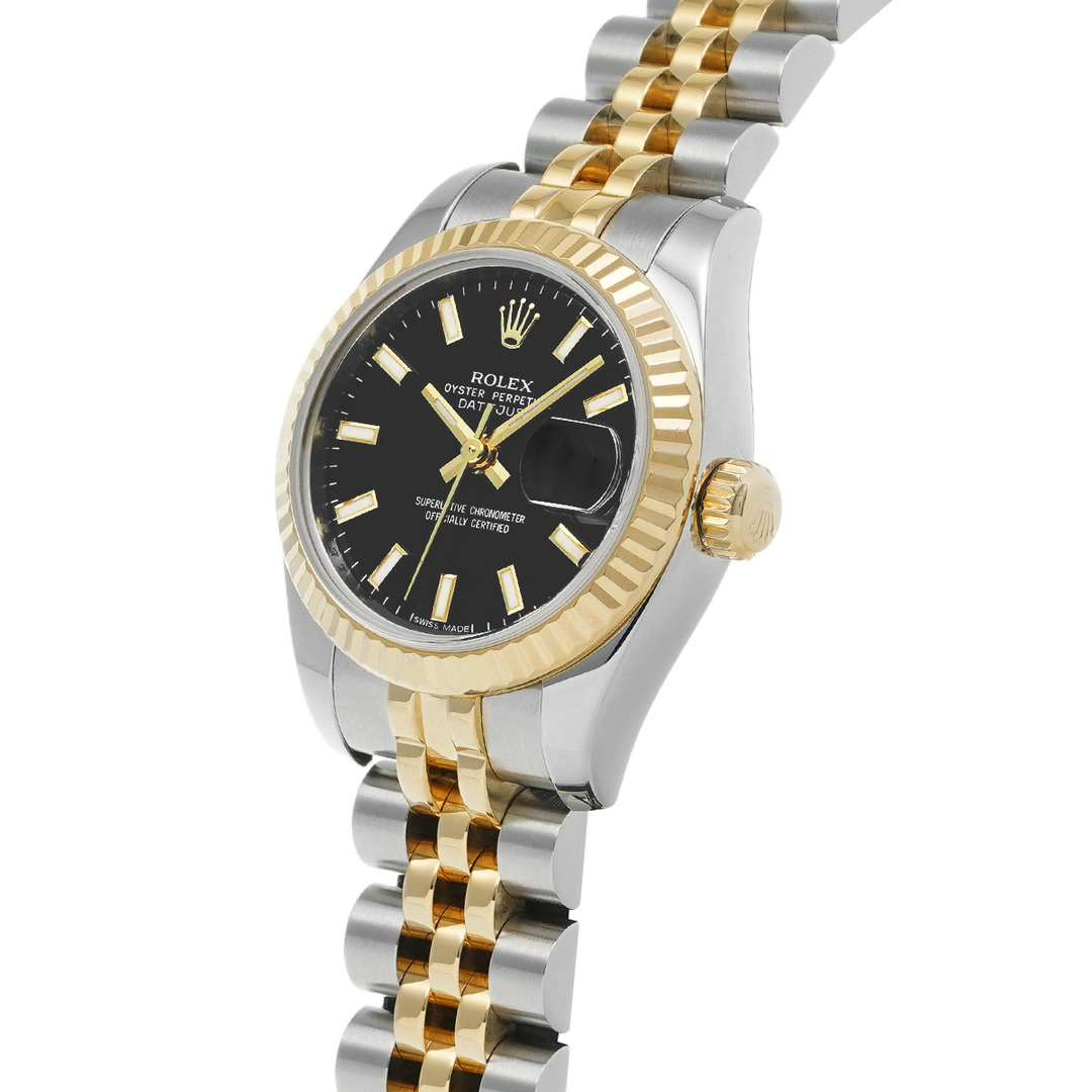 ROLEX(ロレックス)の中古 ロレックス ROLEX 179173 ランダムシリアル ブラック レディース 腕時計 レディースのファッション小物(腕時計)の商品写真