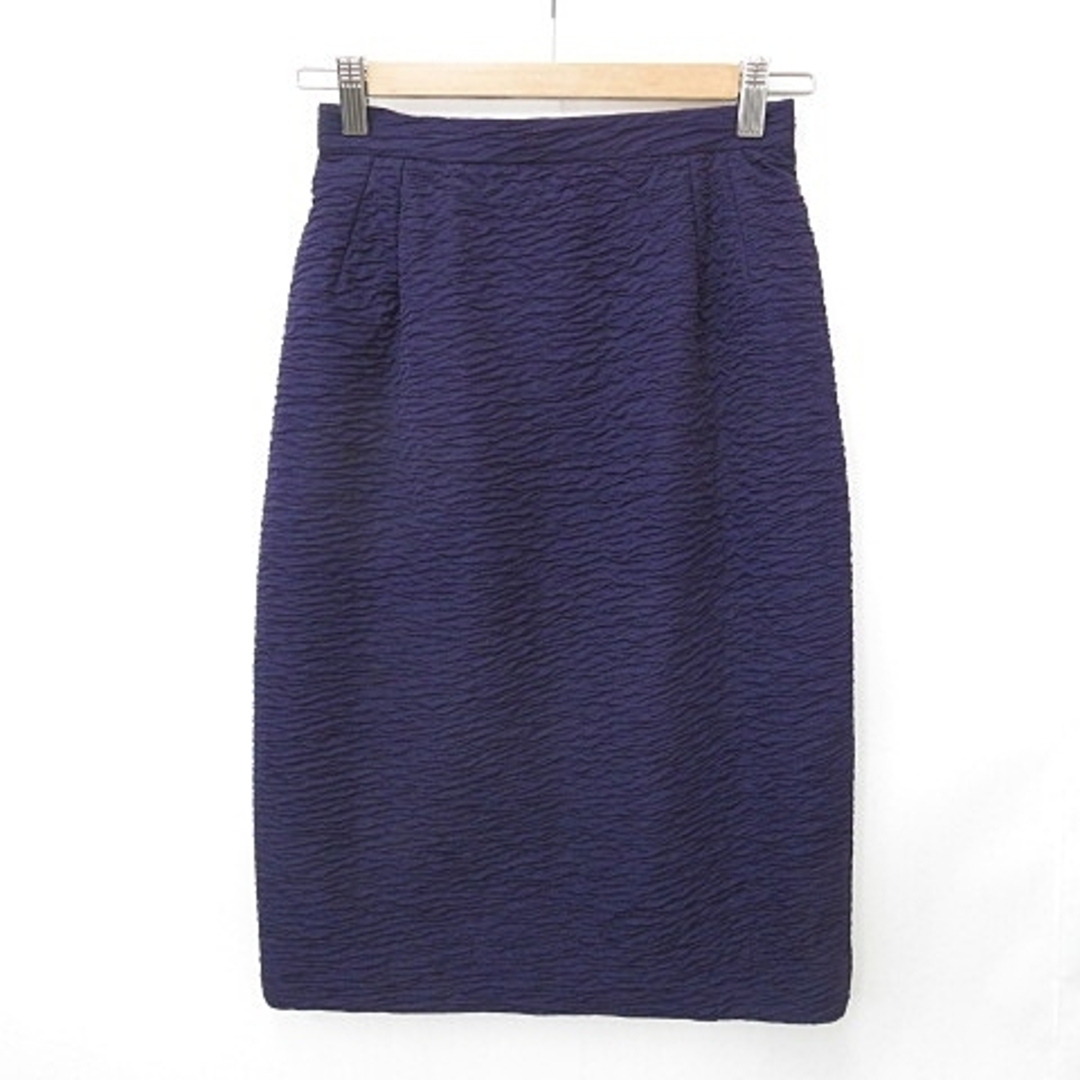ウンガロ roger mahr スカート ひざ下丈 ピンク 黒 紫 9   レディースのスカート(ひざ丈スカート)の商品写真