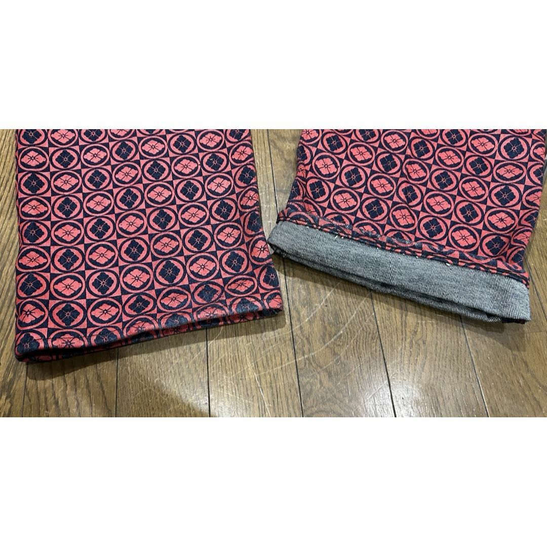 ＊エヴィス EVISU 家紋 総柄 モノグラム デニムパンツ 34×35商品説明