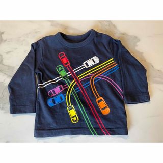 ギャップキッズ(GAP Kids)の車柄のロンT（紺色）(Tシャツ/カットソー)