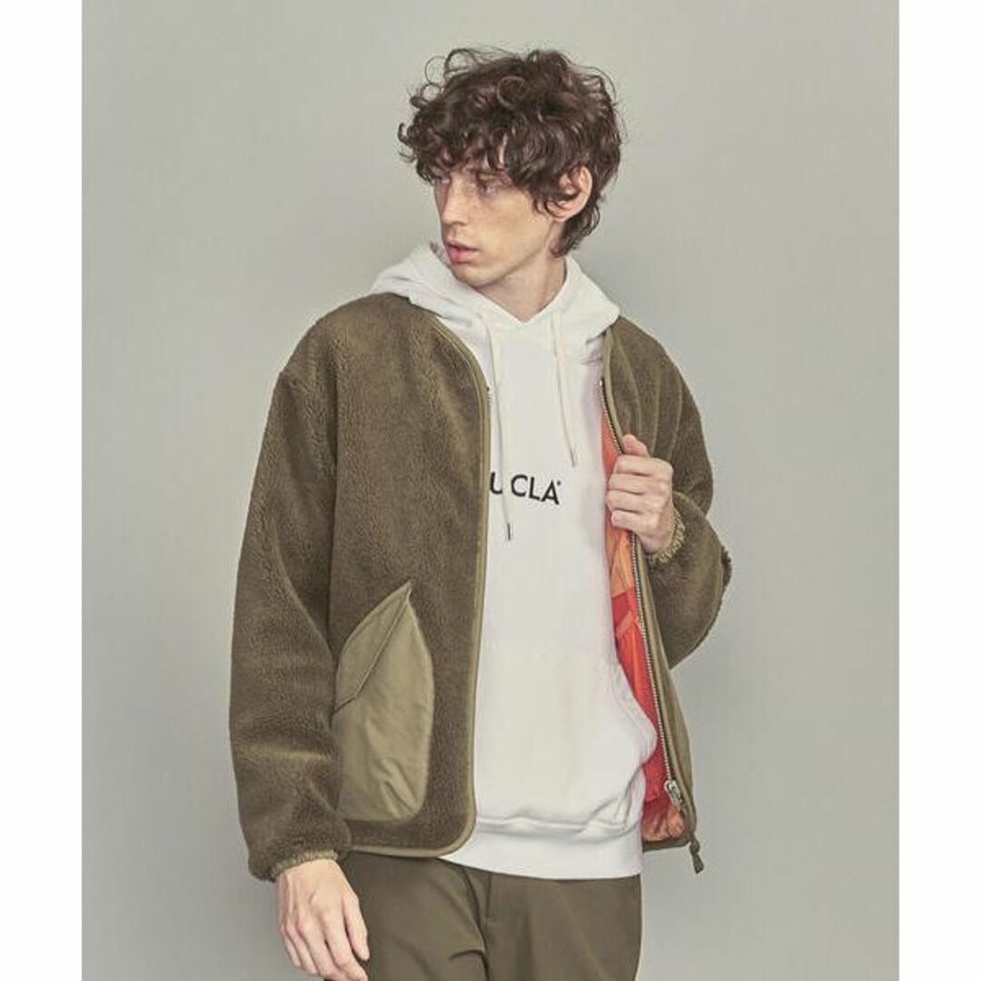 BEAUTY&YOUTH UNITED ARROWS(ビューティアンドユースユナイテッドアローズ)の75%OFF BEAUTY&YOUTH ボア ノーカラー ブルゾン  メンズのジャケット/アウター(ブルゾン)の商品写真