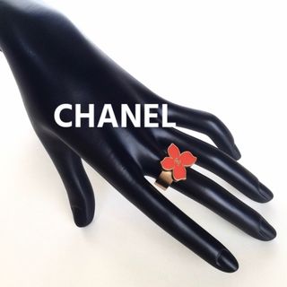 シャネル(CHANEL)のシャネル☆希少ビンテージ！オレンジの指輪(リング(指輪))