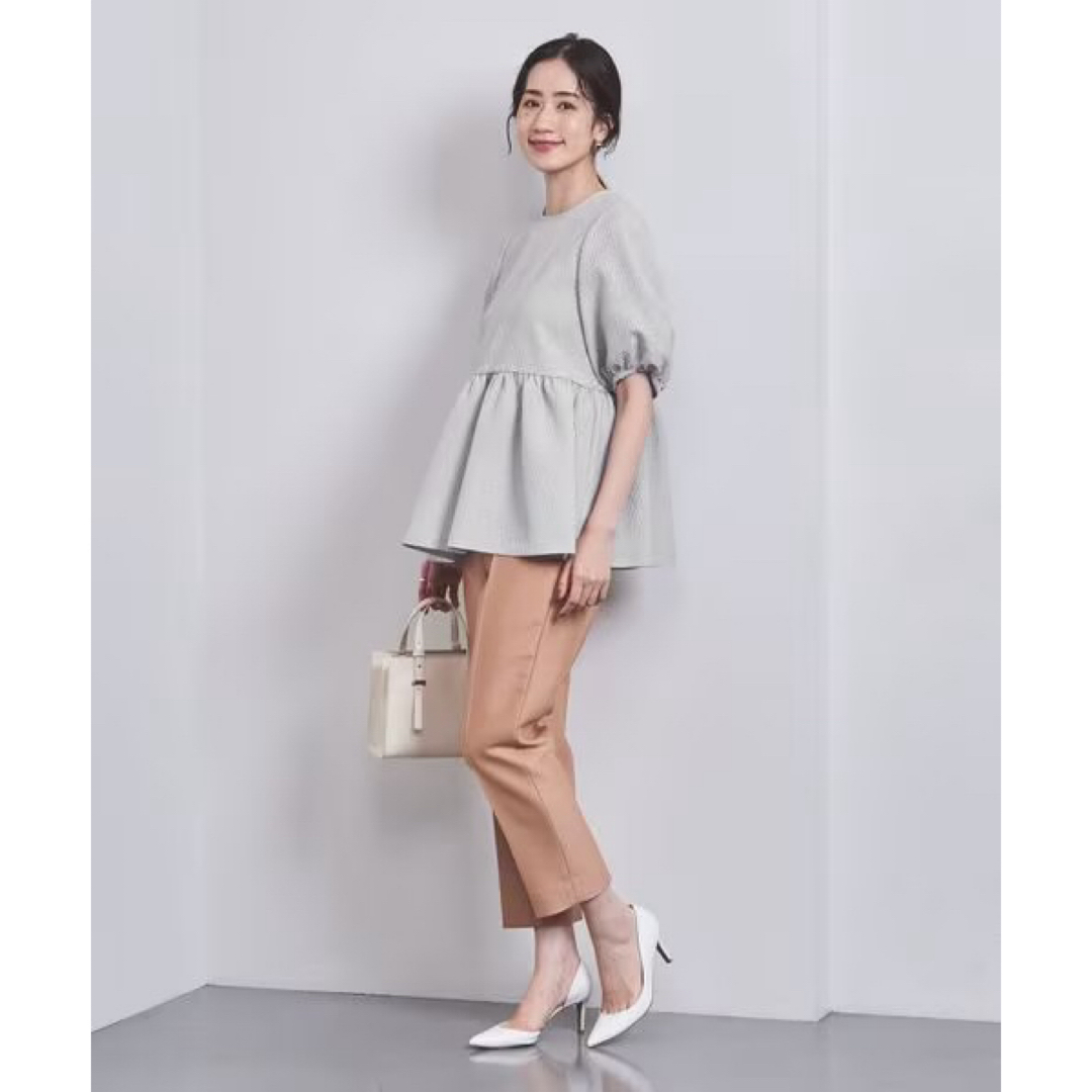 UNITED ARROWS(ユナイテッドアローズ)のUNITED ARROWS アローズ AIRY ジャカード ペプラム ブラウス レディースのトップス(シャツ/ブラウス(半袖/袖なし))の商品写真