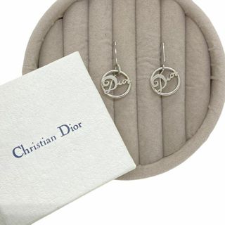 Dior ディオール シルバー ピアス フック Diorロゴ