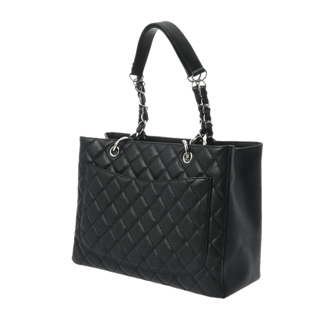 CHANEL(シャネル)の中古 シャネル CHANEL A50995 12番台 レディース トートバッグ マトラッセ ブラック /シルバー金具 キャビアスキン レディースのバッグ(トートバッグ)の商品写真