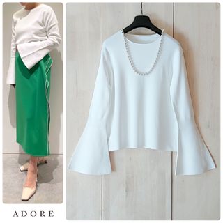 アドーア(ADORE)の◆幻◆ 春物美品　ADORE 定価3.2万円 VERY ベルスリーブニット(ニット/セーター)