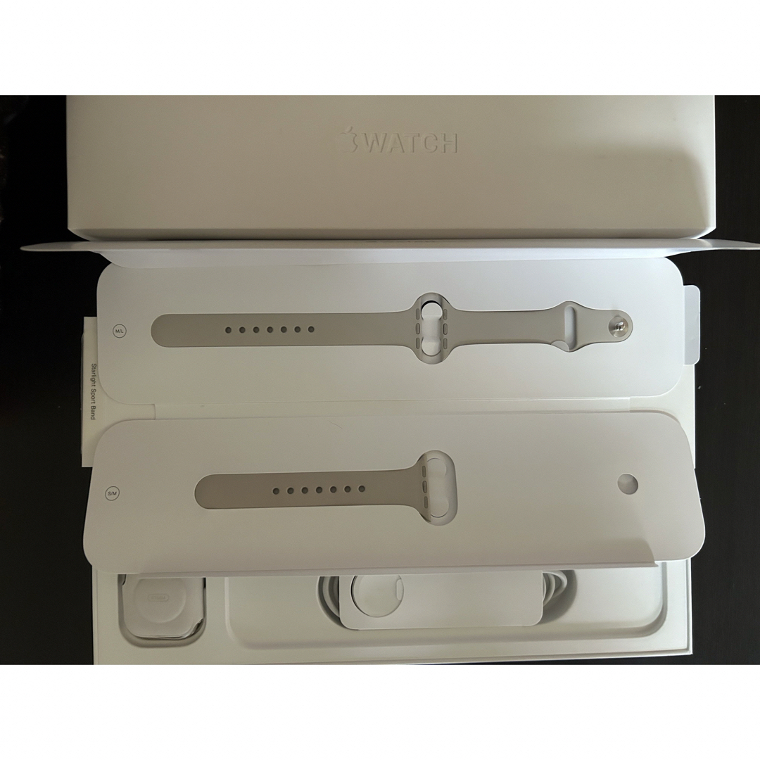 Apple Watch(アップルウォッチ)のApple Watch7GPS 極美品スターライト スマホ/家電/カメラのスマホアクセサリー(その他)の商品写真