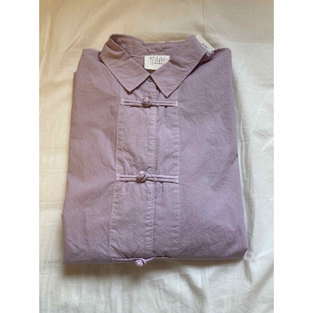 yuni(ユニ)のyuni コットンキャッチワッシャーwide sleevs shirt レディースのトップス(シャツ/ブラウス(長袖/七分))の商品写真