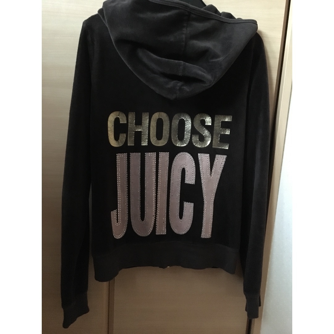 Juicy Couture(ジューシークチュール)のジューシー　クチュール　パーカー　長袖　　ベロア　茶 レディースのトップス(パーカー)の商品写真