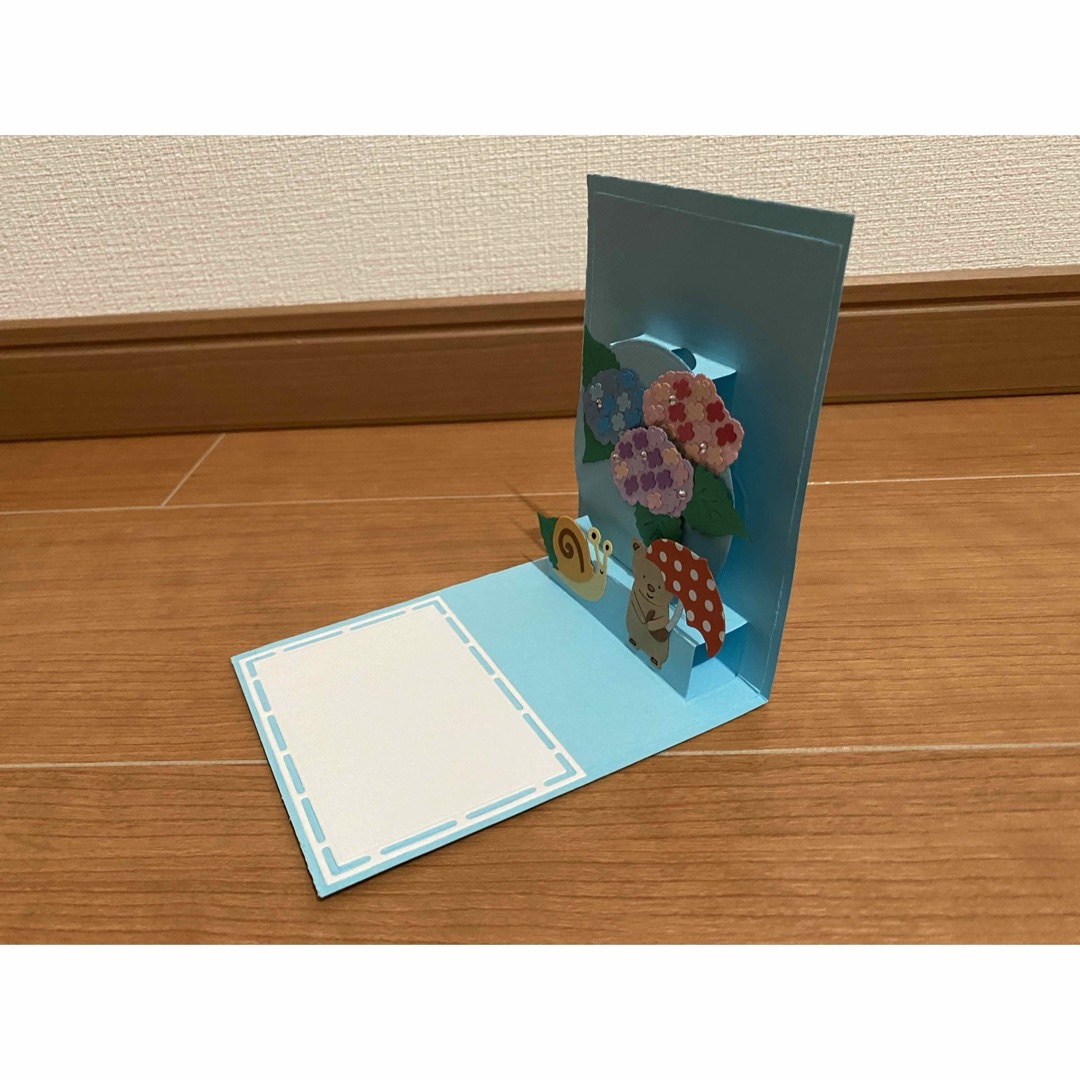 ハンドメイドNo.278 多目的カード　紫陽花 ハンドメイドの文具/ステーショナリー(カード/レター/ラッピング)の商品写真