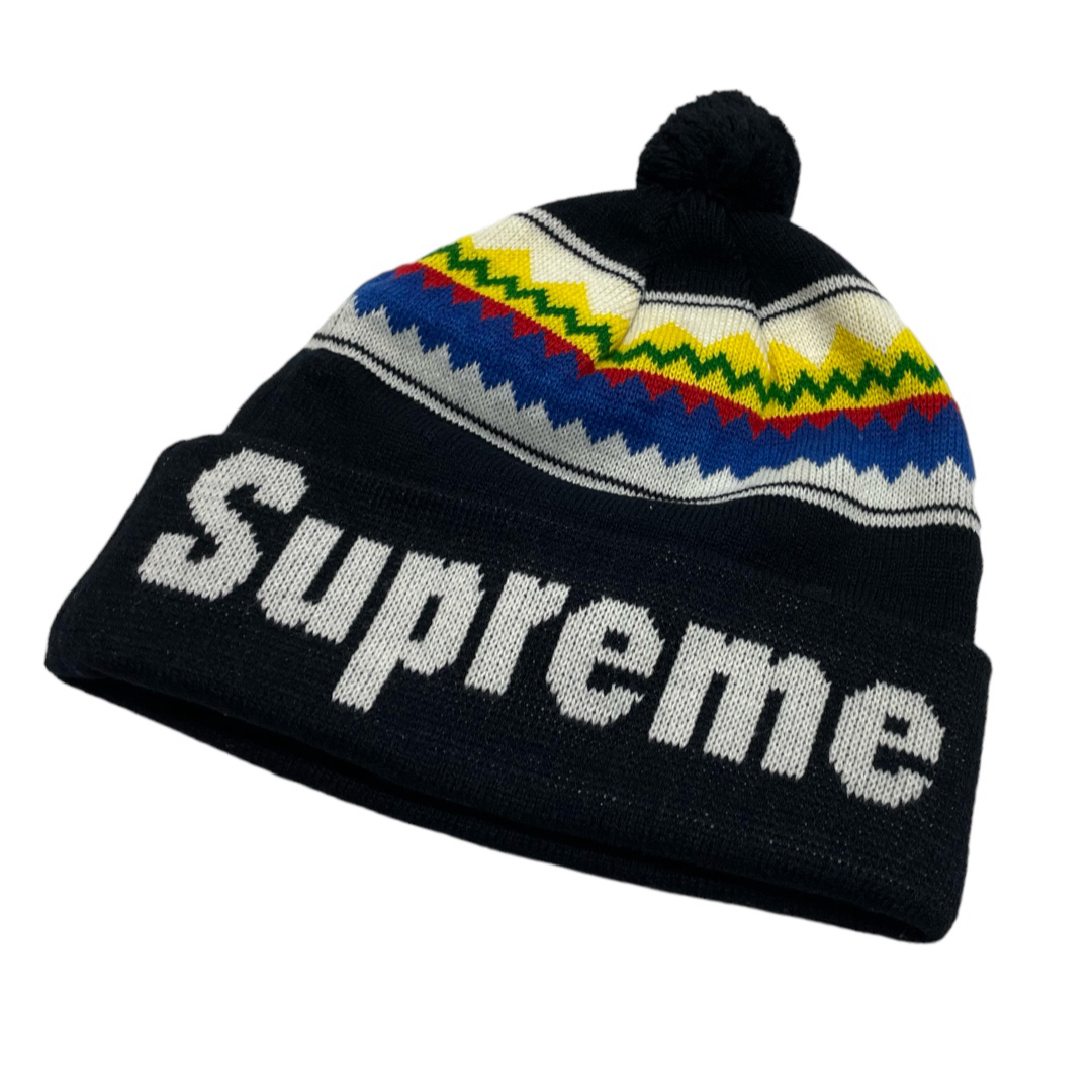 Supreme(シュプリーム)の09AW SUPREME BLOCK LOGO BEANIE 黒 ニットキャップ メンズの帽子(ニット帽/ビーニー)の商品写真