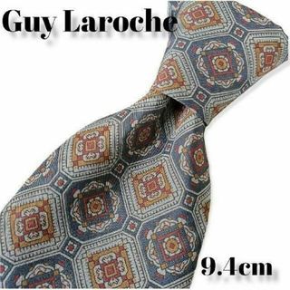 ギラロッシュ(Guy Laroche)の【新入荷！】Guy Laroche　ブランドネクタイ　紺　総柄　メンズ(ネクタイ)