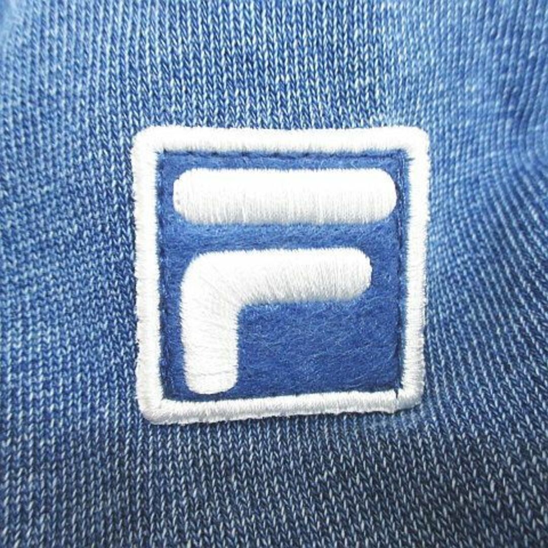 FILA(フィラ)のフィラ 長袖 パーカー ジャケット デニム調 M 青 ブルー 刺繍 ワッペン 綿 メンズのトップス(パーカー)の商品写真