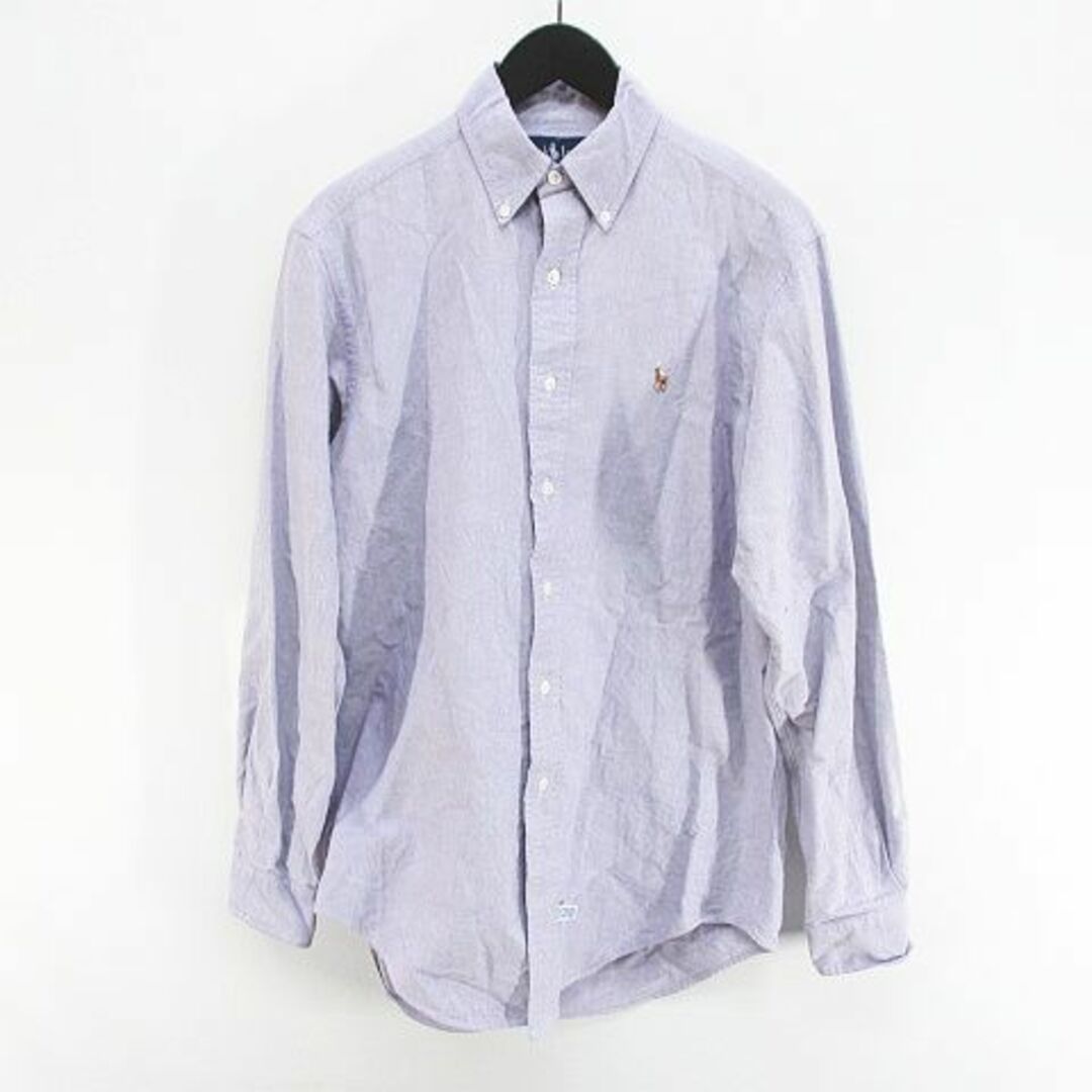 Ralph Lauren(ラルフローレン)のラルフローレン 長袖 シャツ 15-34 紫 パープル ロゴ 刺繍 綿 コットン メンズのトップス(シャツ)の商品写真