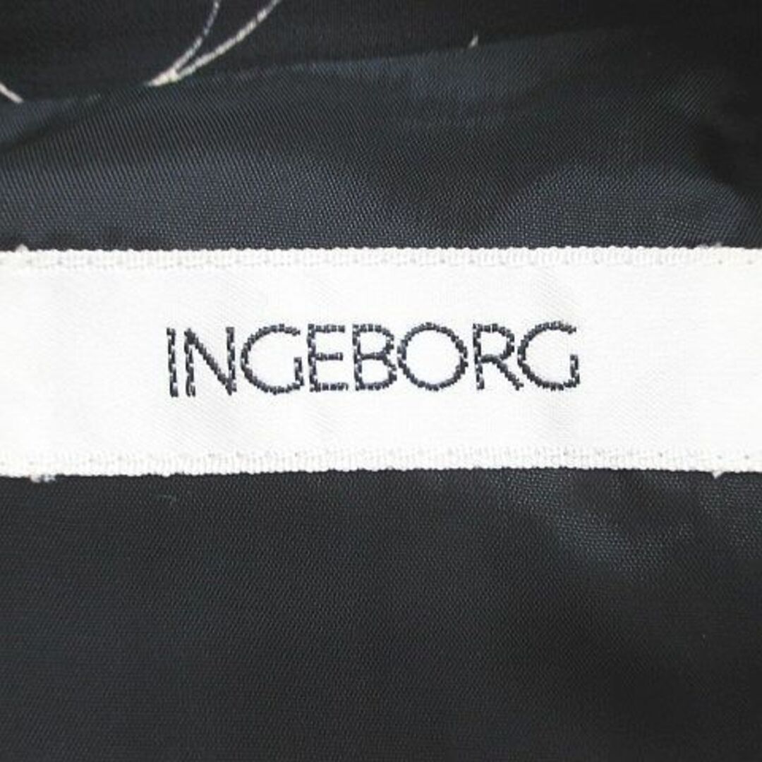 INGEBORG(インゲボルグ)のインゲボルグ 長袖 シャツ ブラウス 黒系 ブラック シースルー 透け感 ベルト レディースのトップス(シャツ/ブラウス(長袖/七分))の商品写真