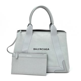 バレンシアガ / BALENCIAGA   ネイビーカバス M / トートバッグ    581292　キャンバス　グレー系 【中古】 商品番号 T-155303(トートバッグ)