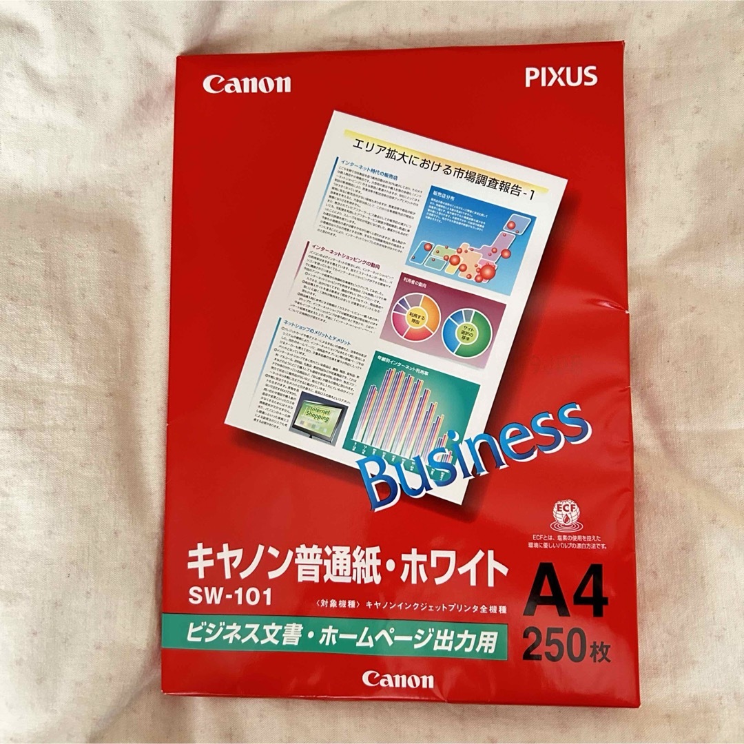 Canon(キヤノン)のキャノン普通紙・ホワイト A4  250枚 インテリア/住まい/日用品のオフィス用品(オフィス用品一般)の商品写真