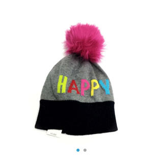 ベビーギャップ(babyGAP)の【定価半額以下】babygap☆新品☆50-52☆ぽんぽんニット帽HAPPY(帽子)