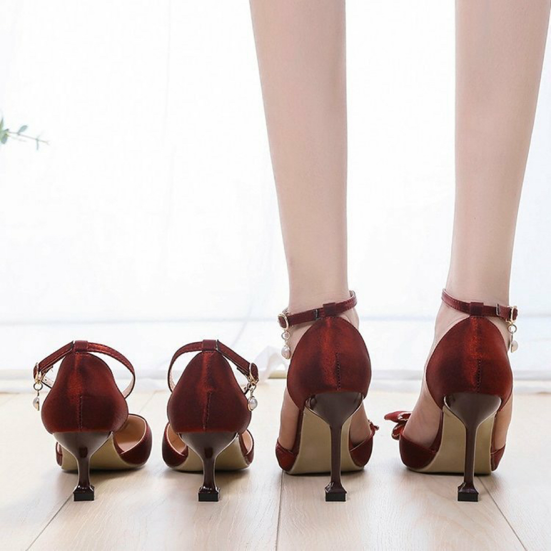 ロリィタ ミュール レッド レディースの靴/シューズ(ミュール)の商品写真