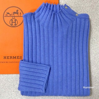 Hermes - 国内正規品 極美品 XL エルメス ボトルネック ニット セーター セリエボタン