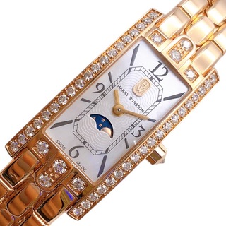 ハリーウィンストン(HARRY WINSTON)の　ハリーウィンストン HARRY WINSTON アヴェニューCミニ　ムーンフェイズ　ホワイトシェル AVCQMP16RR002 K18ピンクゴールド レディース 腕時計(腕時計)