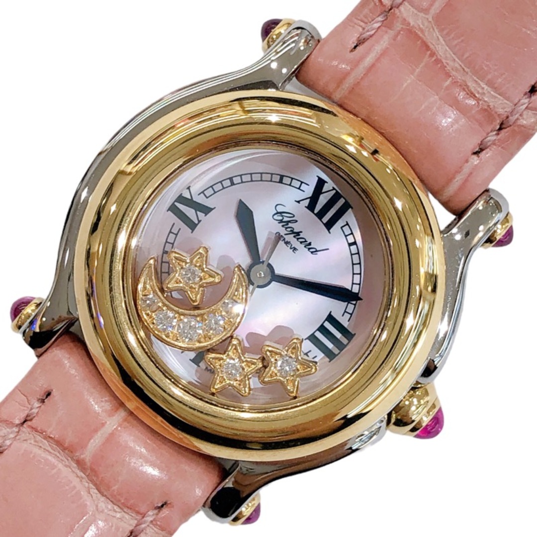 Chopard(ショパール)の　ショパール Chopard ハッピースポーツ ピンクシェル 27/8246-42 SS/YG クオーツ レディース 腕時計 レディースのファッション小物(腕時計)の商品写真