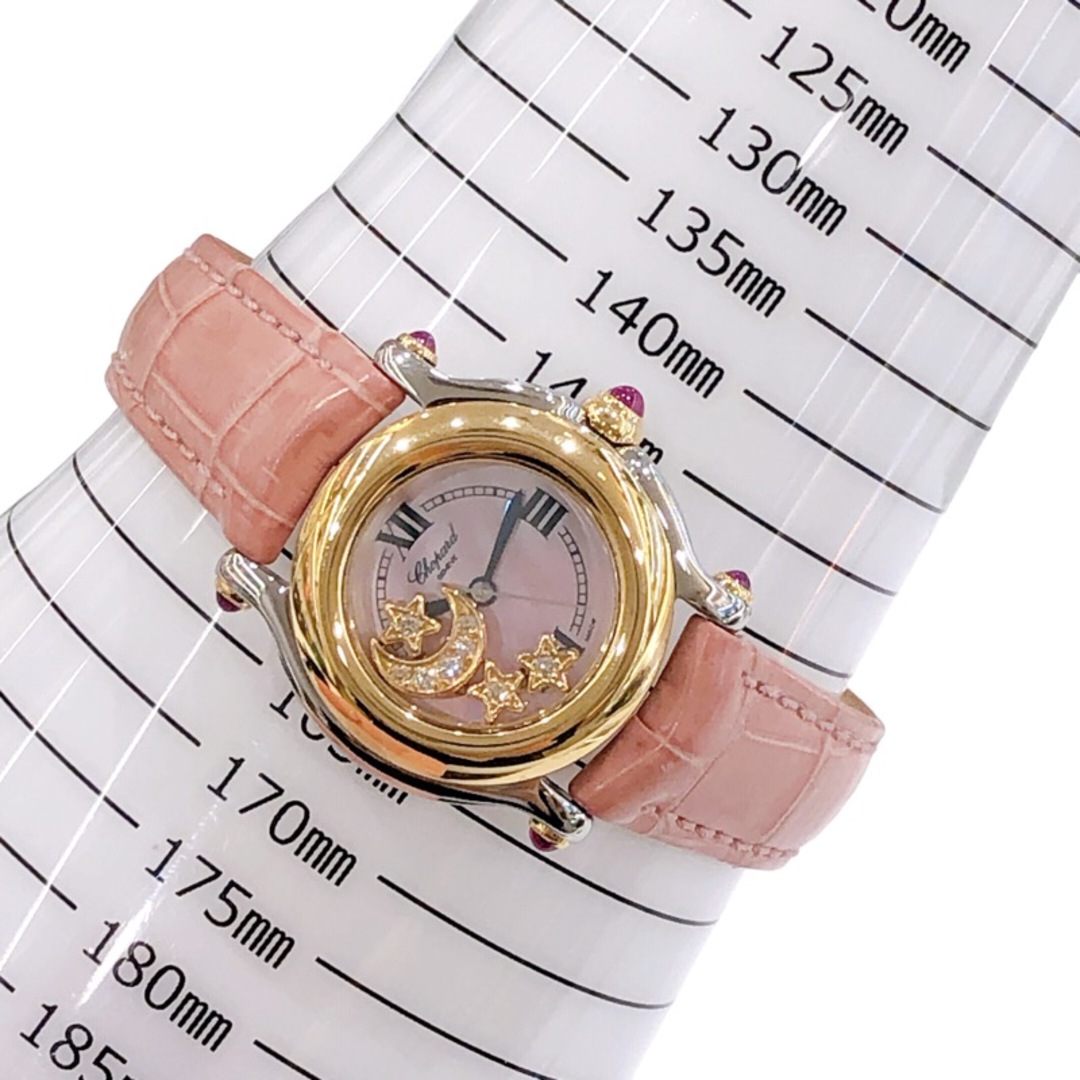 Chopard(ショパール)の　ショパール Chopard ハッピースポーツ ピンクシェル 27/8246-42 SS/YG クオーツ レディース 腕時計 レディースのファッション小物(腕時計)の商品写真