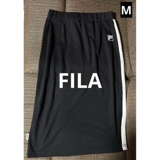 フィラ(FILA)のFILA スカート　黒　白ライン(ロングスカート)