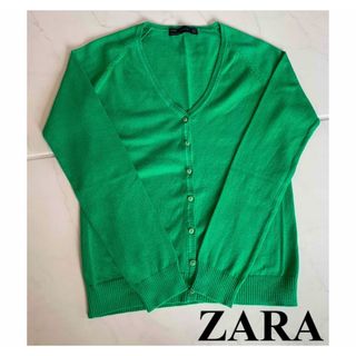 ☆美品ZARA ザラ カーディガン グリーンM☆