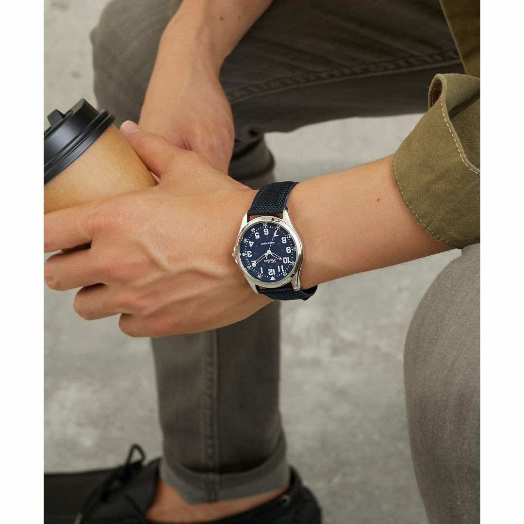 【色: ネイビー】[シチズン Q&Q] 腕時計 アナログ 防水 革ベルト QB3 メンズの時計(その他)の商品写真