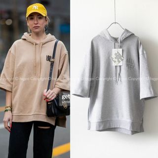 アクネストゥディオズ(Acne Studios)のBAUM UND PFERDGARTEN ロゴ スウェット チュニック パーカー(パーカー)